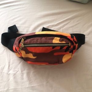 Orange Camo Fanny Pack